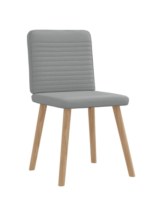 Jídelní židle 4 ks světle šedé textil