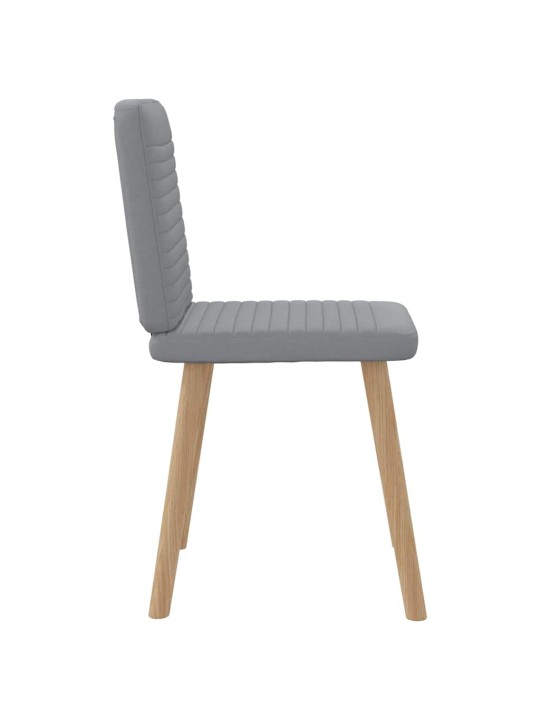 Jídelní židle 4 ks světle šedé textil