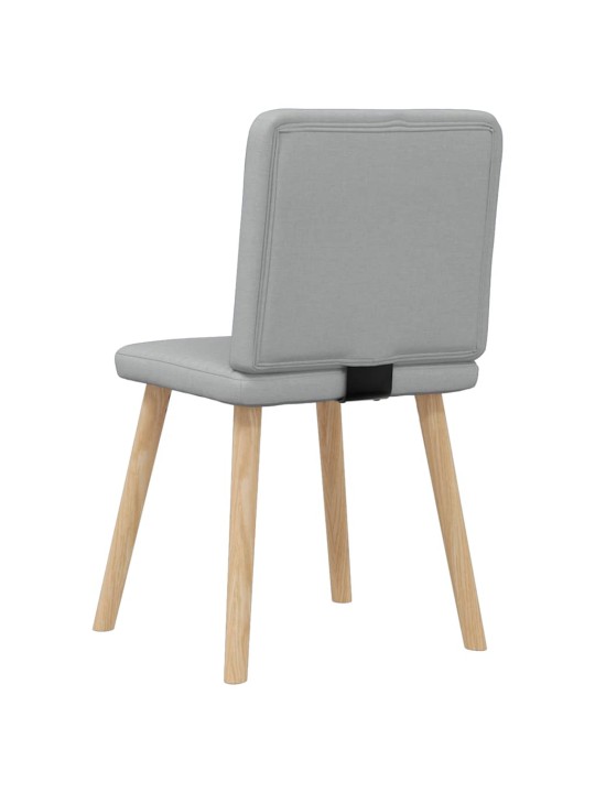 Jídelní židle 4 ks světle šedé textil