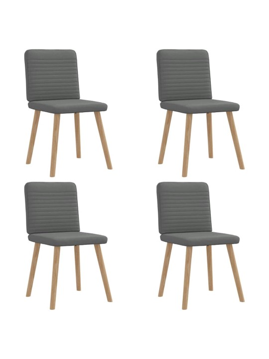 Jídelní židle 4 ks tmavě šedé textil