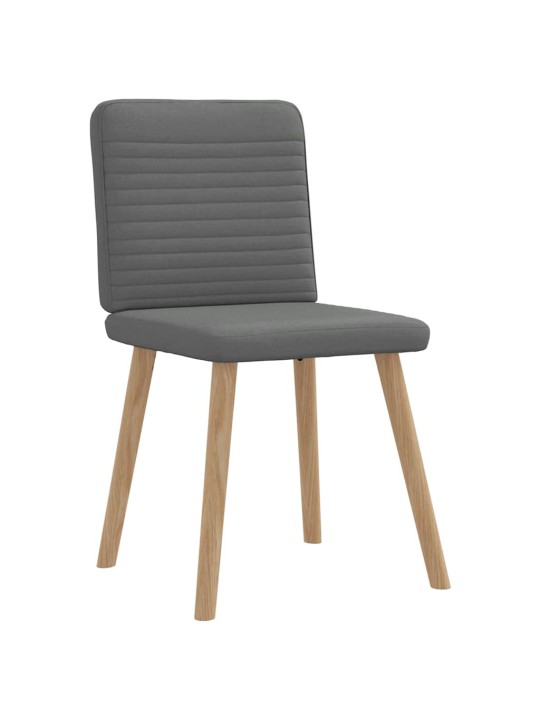 Jídelní židle 4 ks tmavě šedé textil