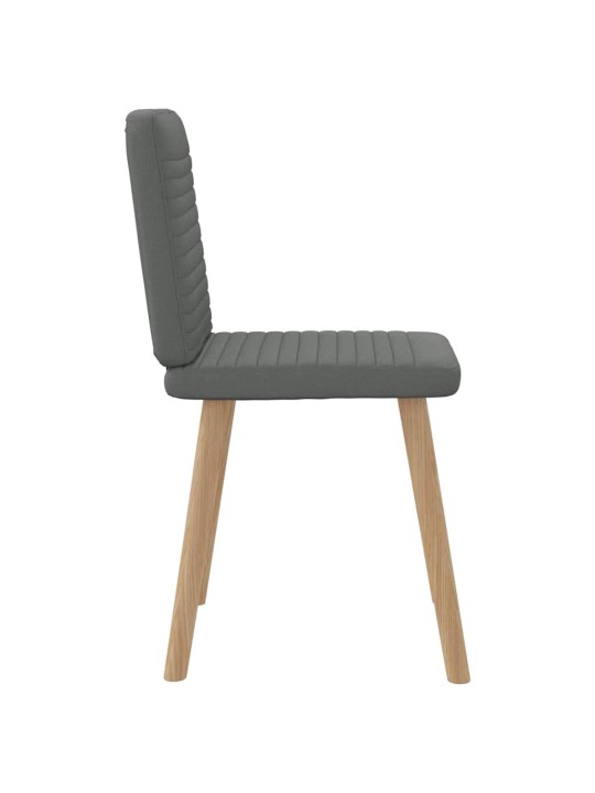 Jídelní židle 4 ks tmavě šedé textil
