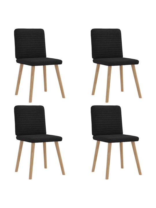 Jídelní židle 4 ks černé textil