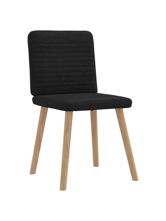 Jídelní židle 4 ks černé textil