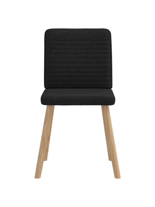 Jídelní židle 4 ks černé textil