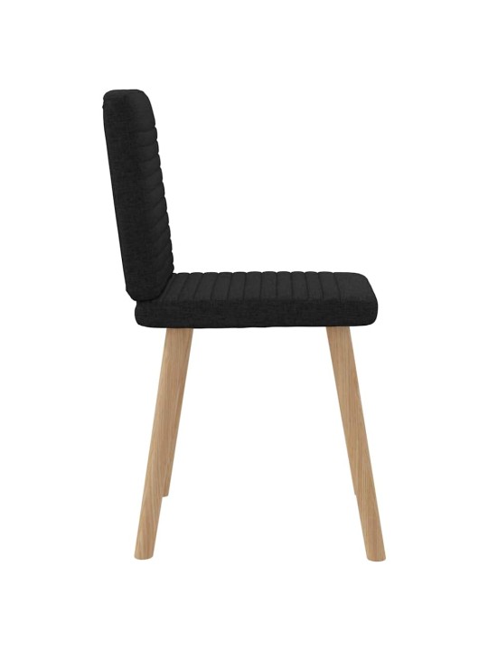 Jídelní židle 4 ks černé textil