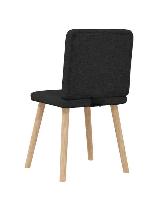 Jídelní židle 4 ks černé textil
