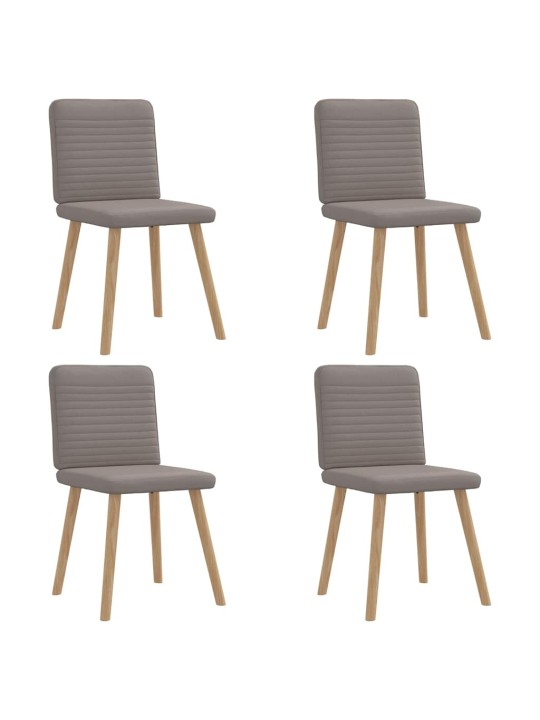 Jídelní židle 4 ks taupe textil