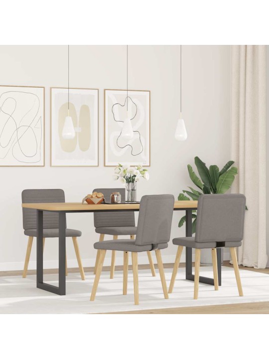 Jídelní židle 4 ks taupe textil