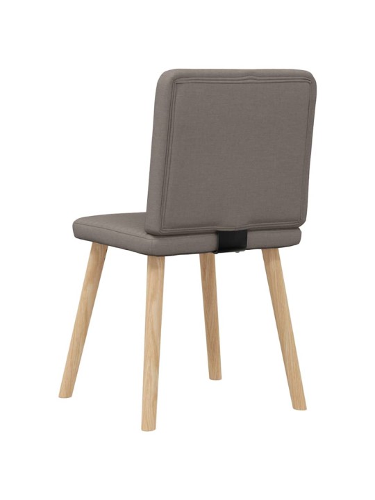 Jídelní židle 4 ks taupe textil