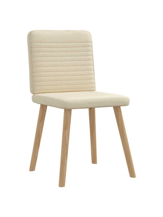 Jídelní židle 4 ks krémové textil