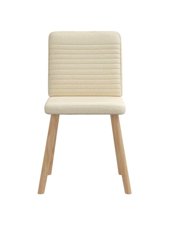Jídelní židle 4 ks krémové textil