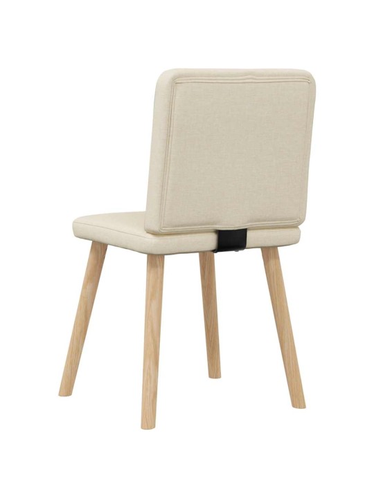 Jídelní židle 4 ks krémové textil