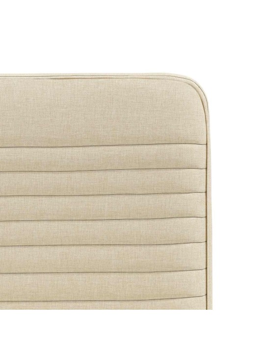 Jídelní židle 4 ks krémové textil