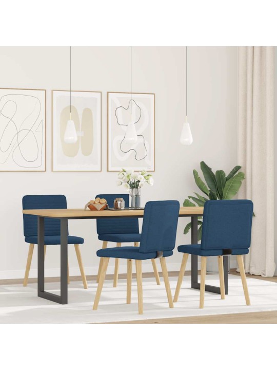 Jídelní židle 4 ks modré textil