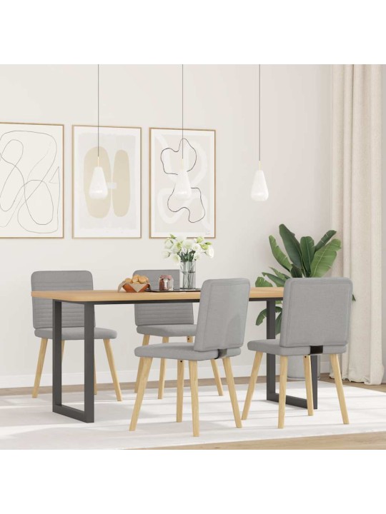 Otočné jídelní židle 4 ks oblak šedá textil