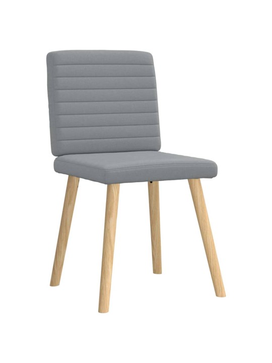 Jídelní židle 4 ks světle šedé textil