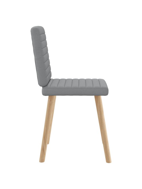 Jídelní židle 4 ks světle šedé textil