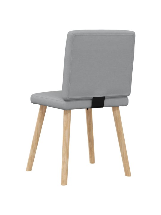 Jídelní židle 4 ks světle šedé textil