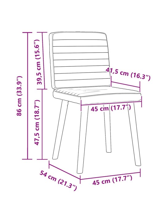 Jídelní židle 4 ks světle šedé textil
