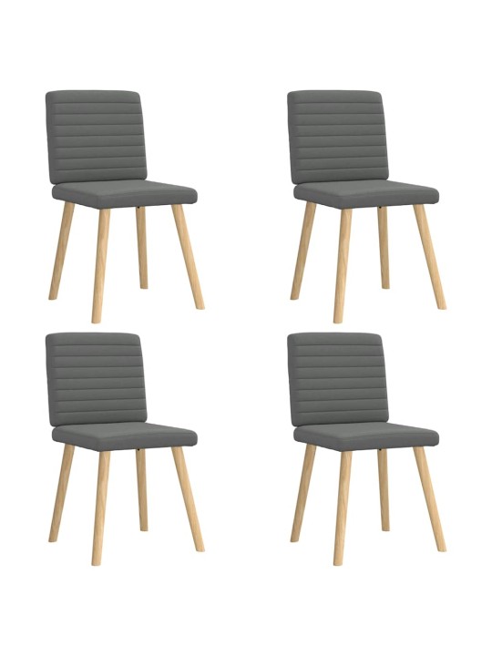 Jídelní židle 4 ks tmavě šedé textil