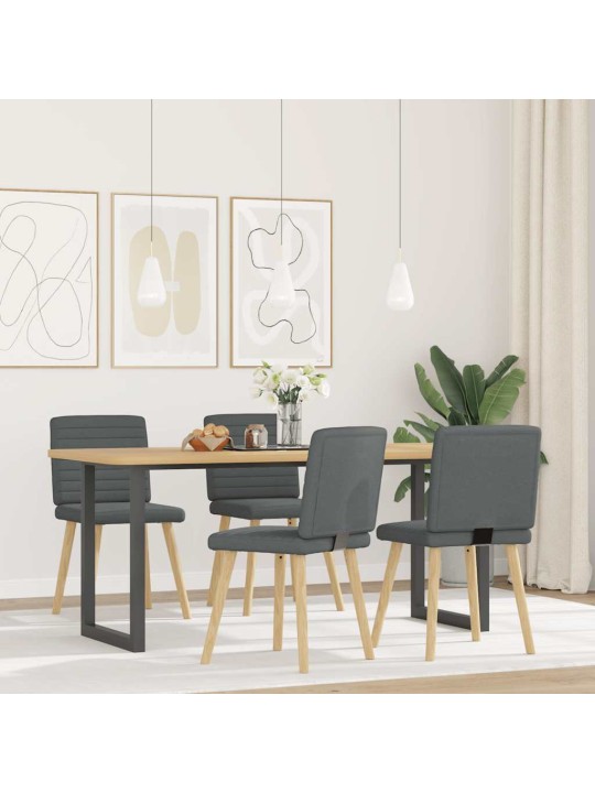 Jídelní židle 4 ks tmavě šedé textil