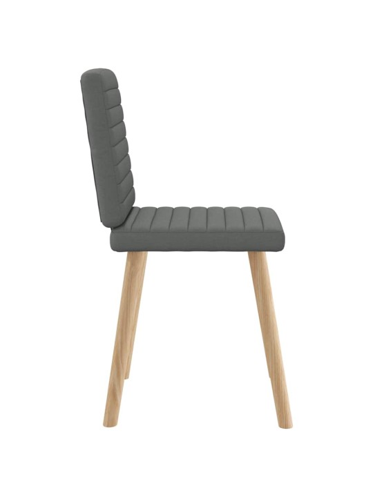 Jídelní židle 4 ks tmavě šedé textil