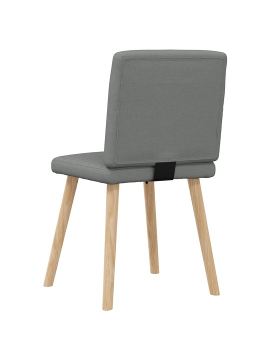 Jídelní židle 4 ks tmavě šedé textil