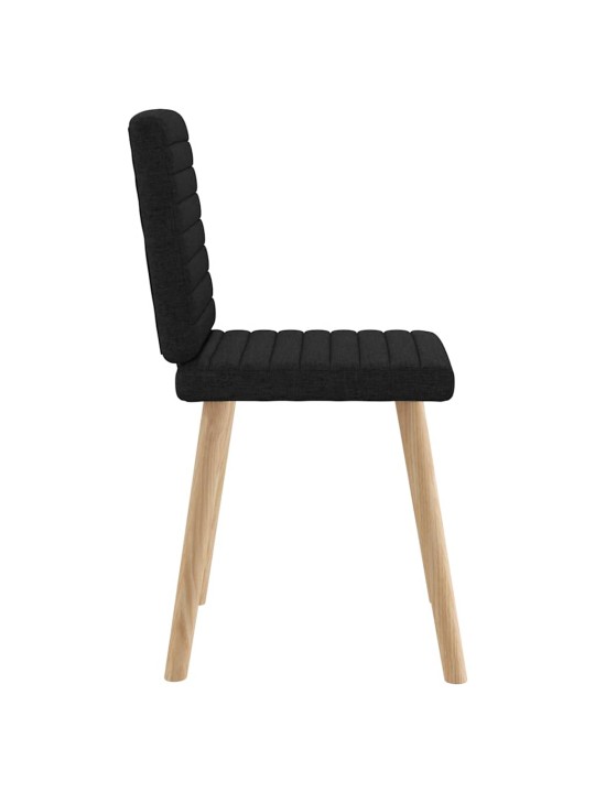 Jídelní židle 4 ks černé textil