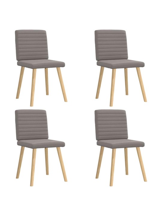 Jídelní židle 4 ks taupe textil