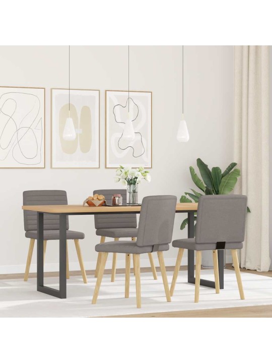 Jídelní židle 4 ks taupe textil