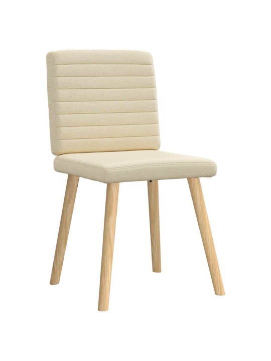 Jídelní židle 4 ks krémové textil