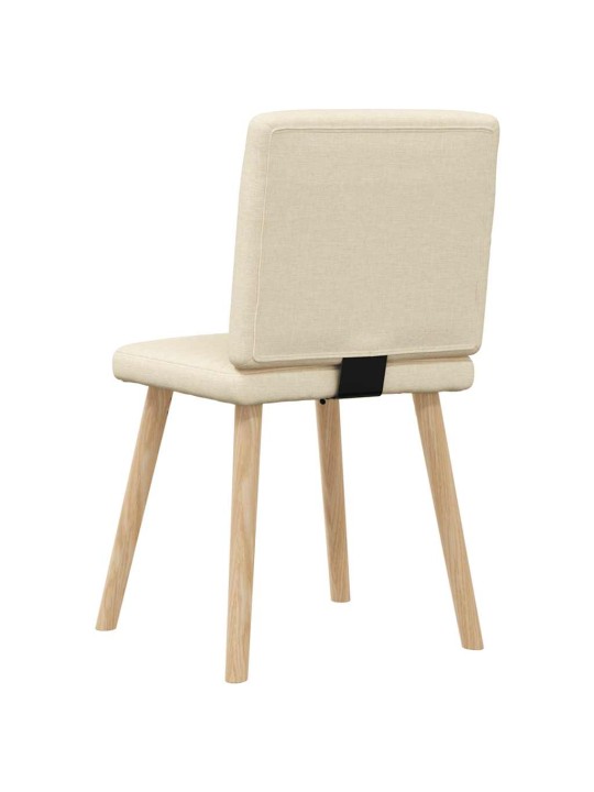Jídelní židle 4 ks krémové textil