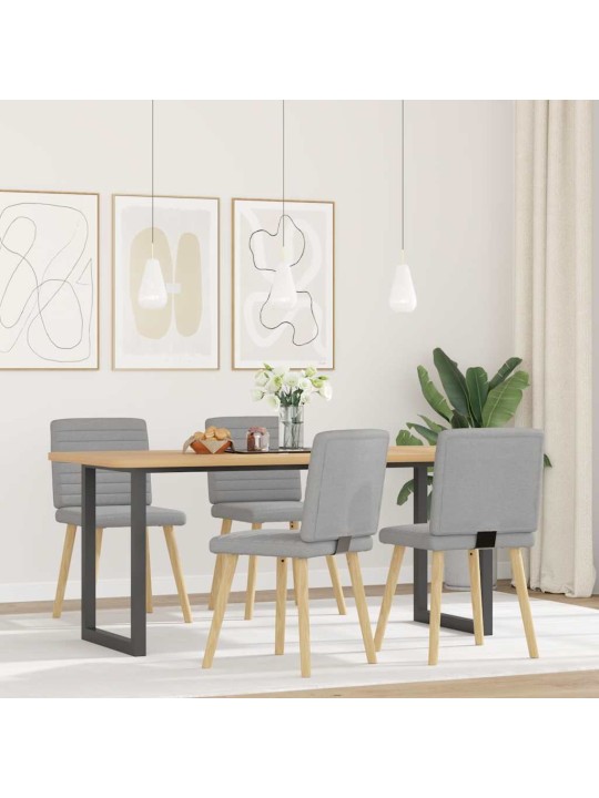 Otočné jídelní židle 4 ks oblak šedá textil