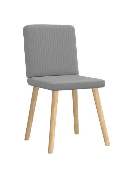 Jídelní židle 4 ks světle šedé textil