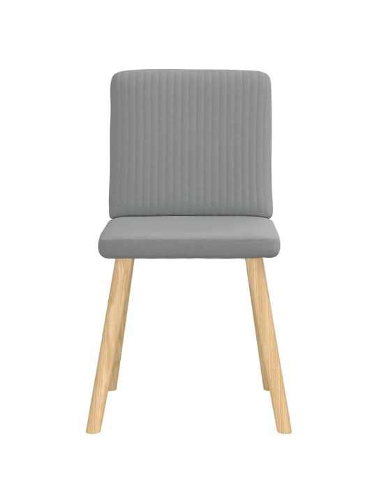 Jídelní židle 4 ks světle šedé textil
