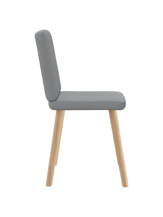 Jídelní židle 4 ks světle šedé textil
