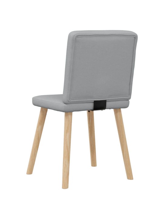 Jídelní židle 4 ks světle šedé textil