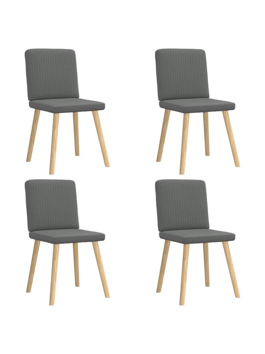 Jídelní židle 4 ks tmavě šedé textil