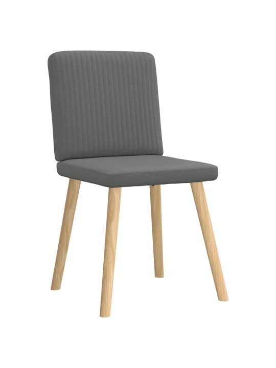 Jídelní židle 4 ks tmavě šedé textil