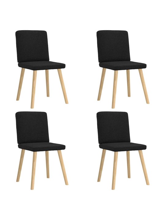 Jídelní židle 4 ks černé textil