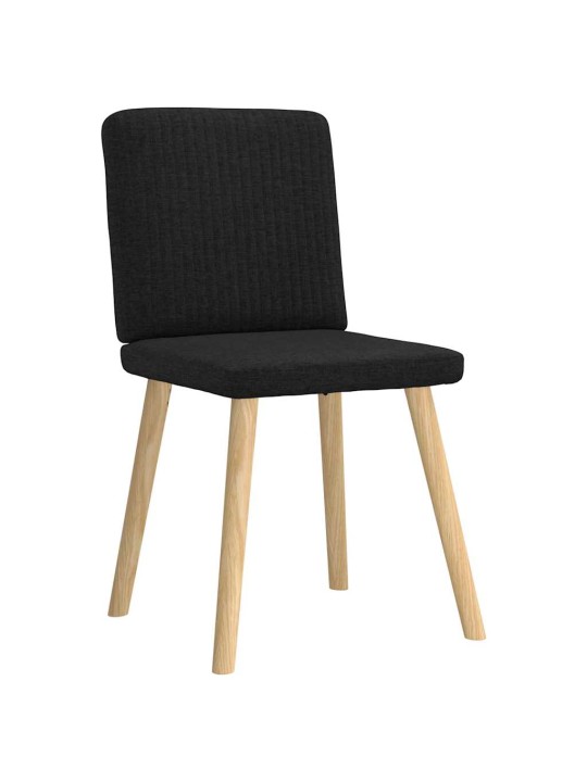 Jídelní židle 4 ks černé textil