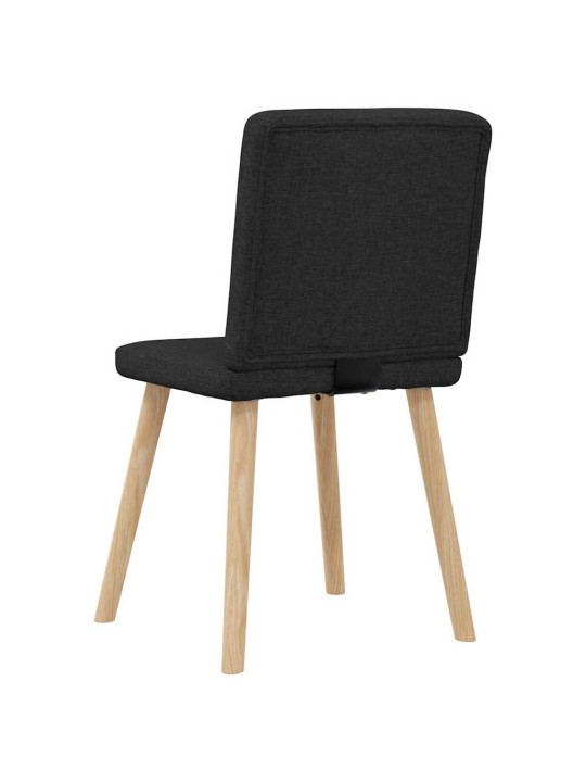 Jídelní židle 4 ks černé textil