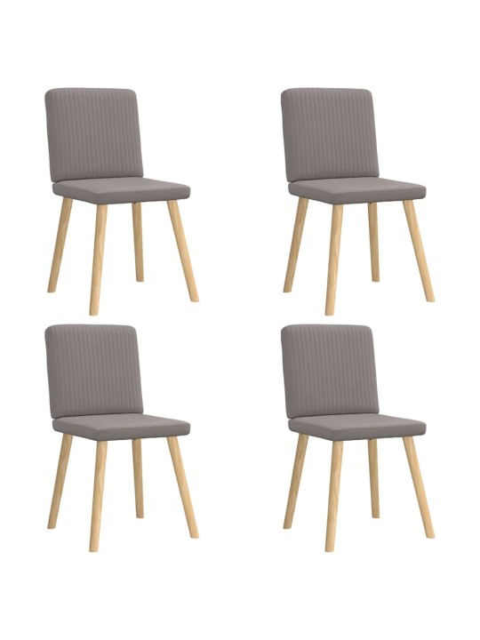 Jídelní židle 4 ks taupe textil