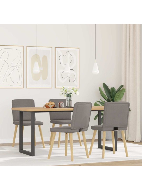 Jídelní židle 4 ks taupe textil