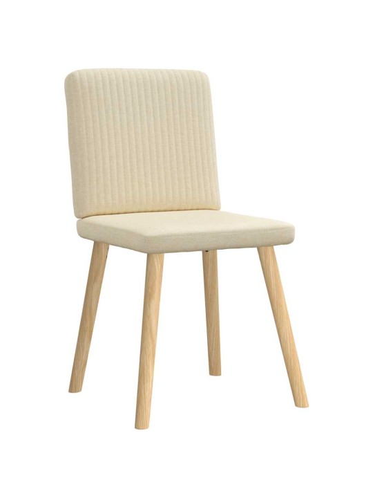 Jídelní židle 4 ks krémové textil