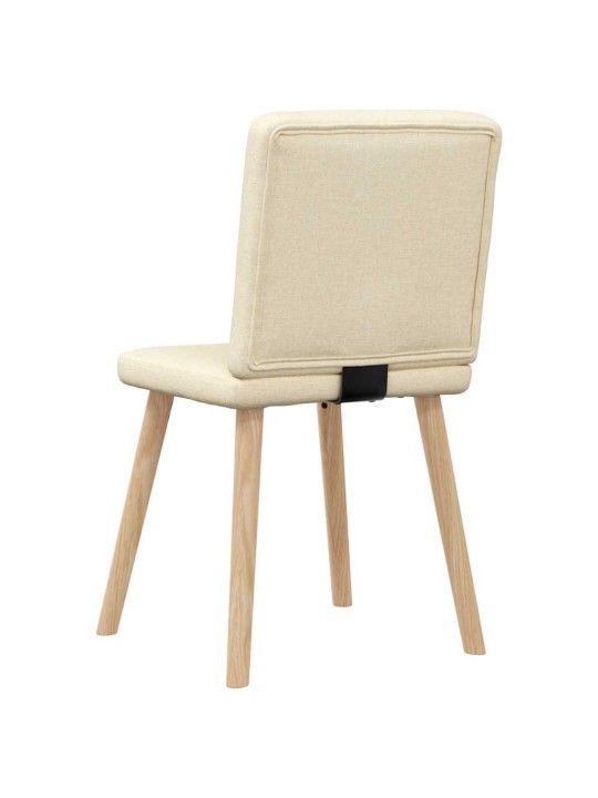 Jídelní židle 4 ks krémové textil
