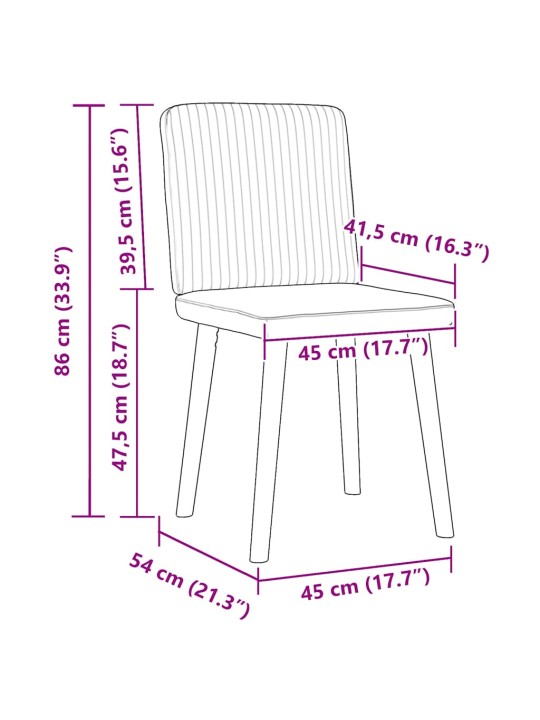 Jídelní židle 4 ks krémové textil