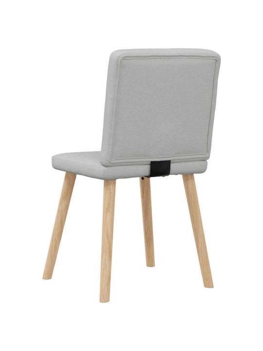 Otočné jídelní židle 4 ks oblak šedá textil
