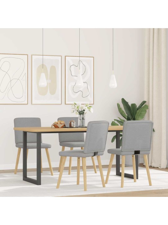 Otočné jídelní židle 4 ks oblak šedá textil